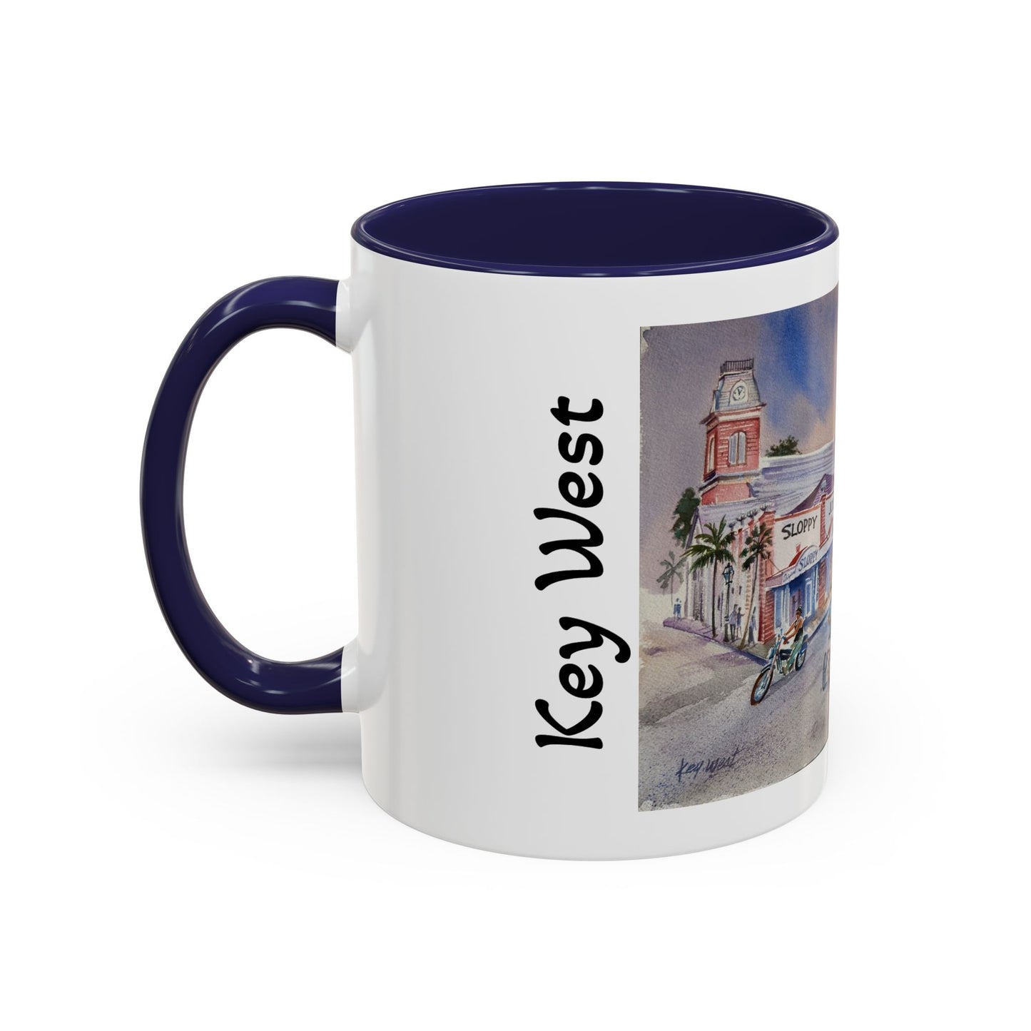 Sloppy Joe's Bar, Key West in an Original Watercolor on Accent Coffee Mug (11oz)