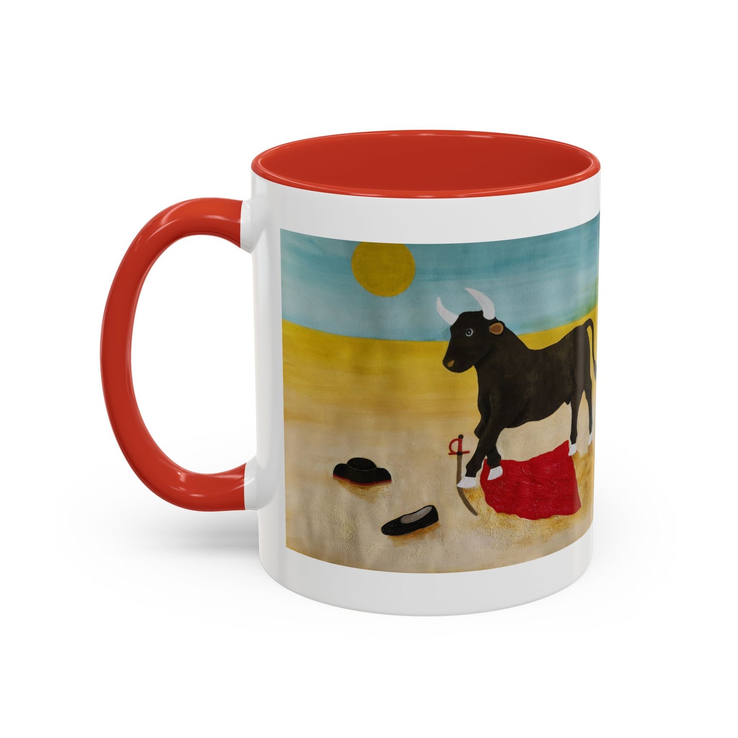 'Sometimes The Bull Wins' Original Watercolor on Coffee Mug (11oz)