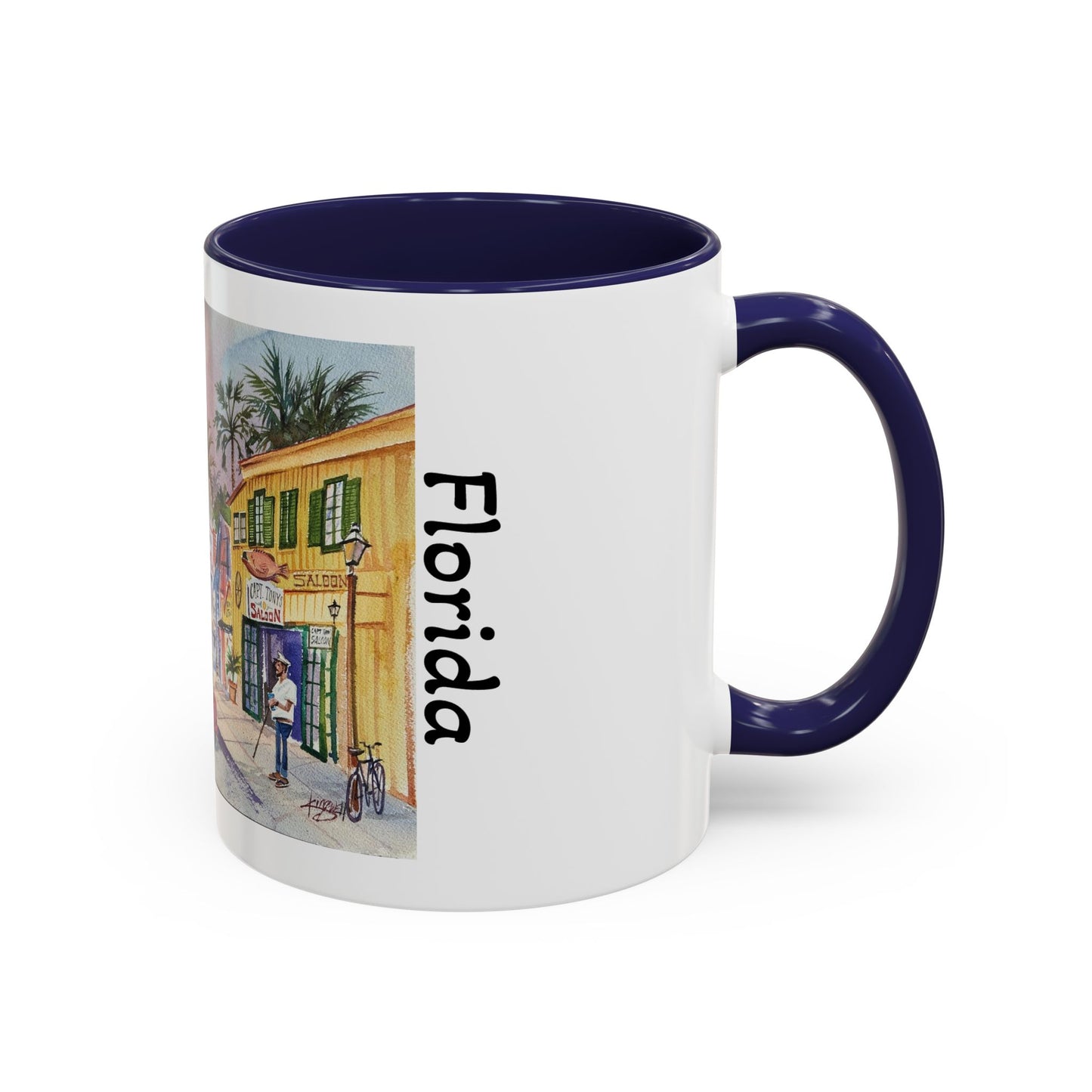 Sloppy Joe's Bar, Key West in an Original Watercolor on Accent Coffee Mug (11oz)