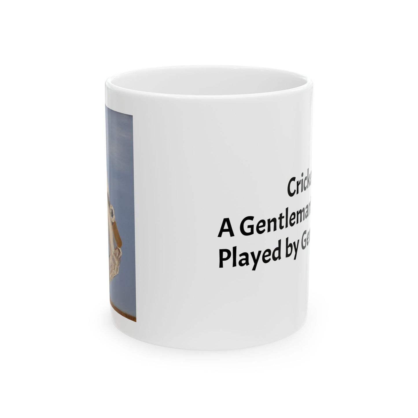 Cricket Mug .. A gentleman's game played by gentlemen. Original watercolor