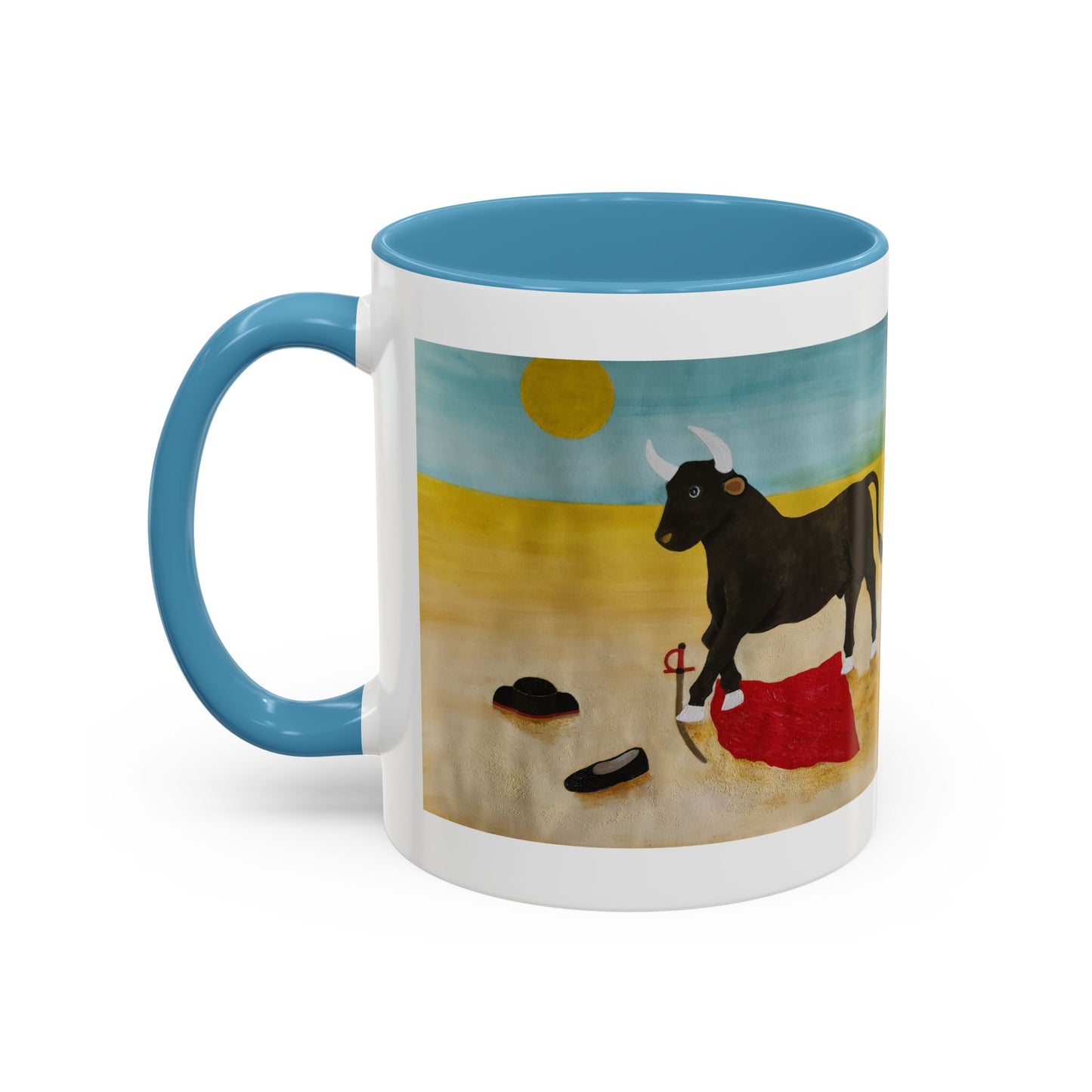 'Sometimes The Bull Wins' Original Watercolor on Coffee Mug (11oz)
