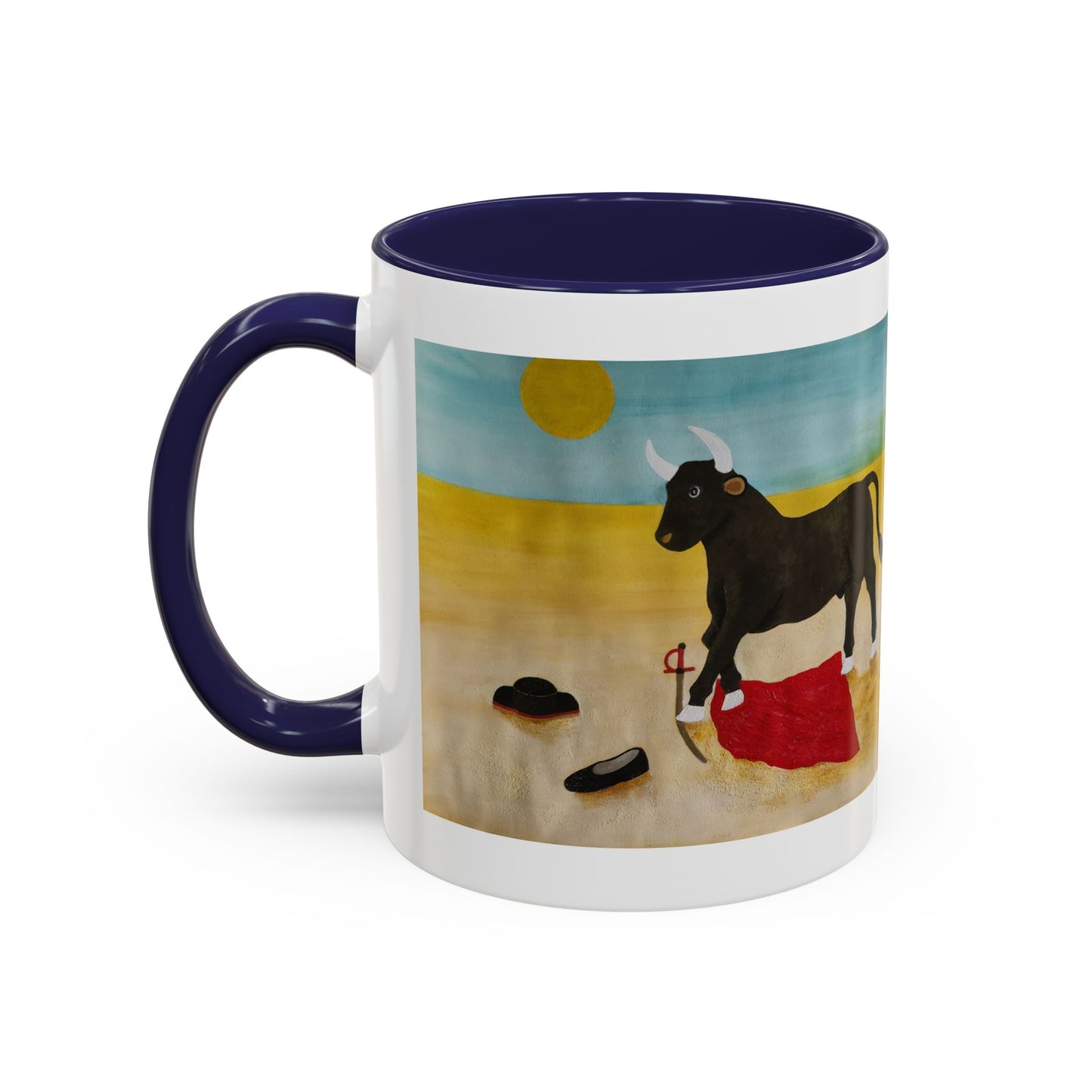 'Sometimes The Bull Wins' Original Watercolor on Coffee Mug (11oz)