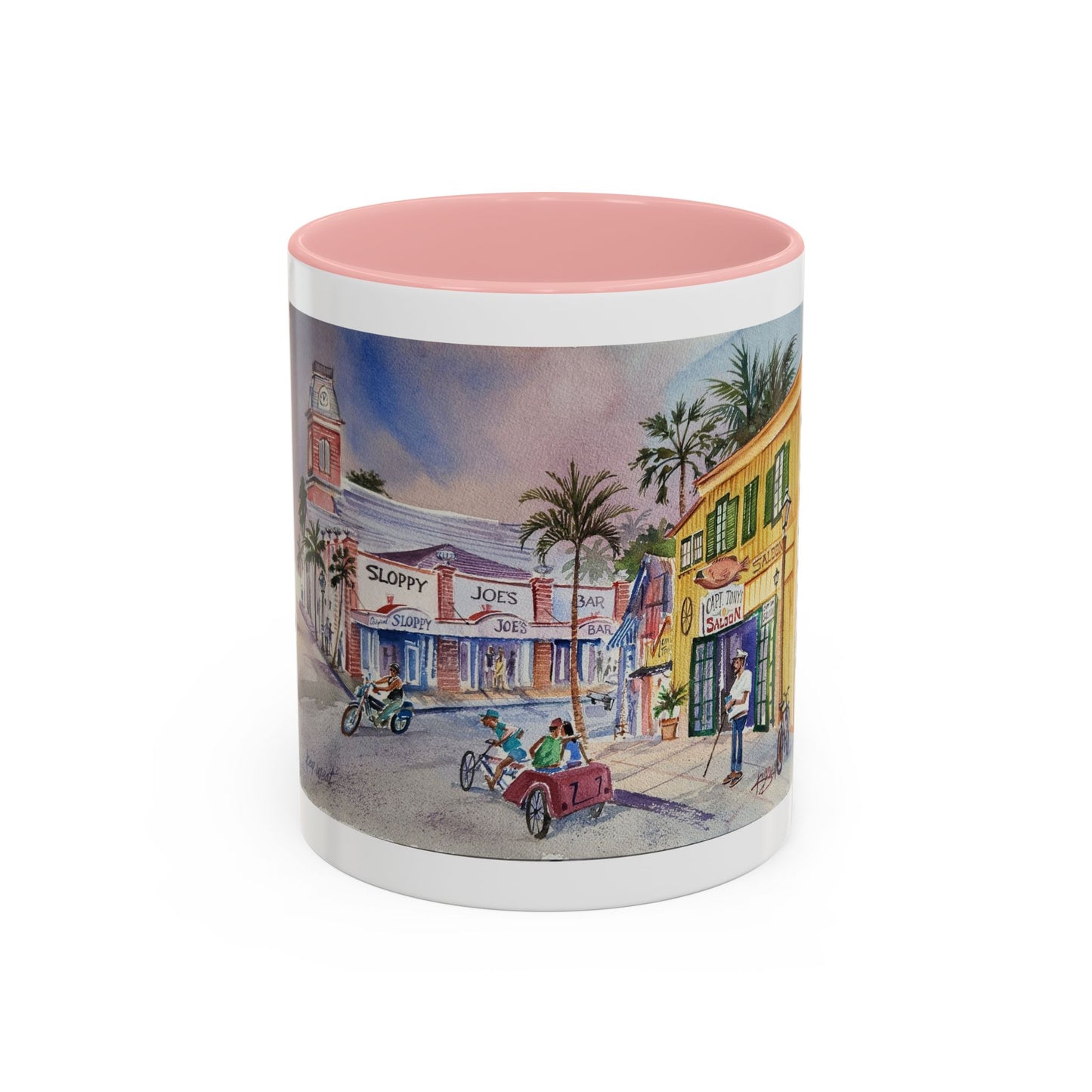 Sloppy Joe's Bar, Key West in an Original Watercolor on Accent Coffee Mug (11oz)
