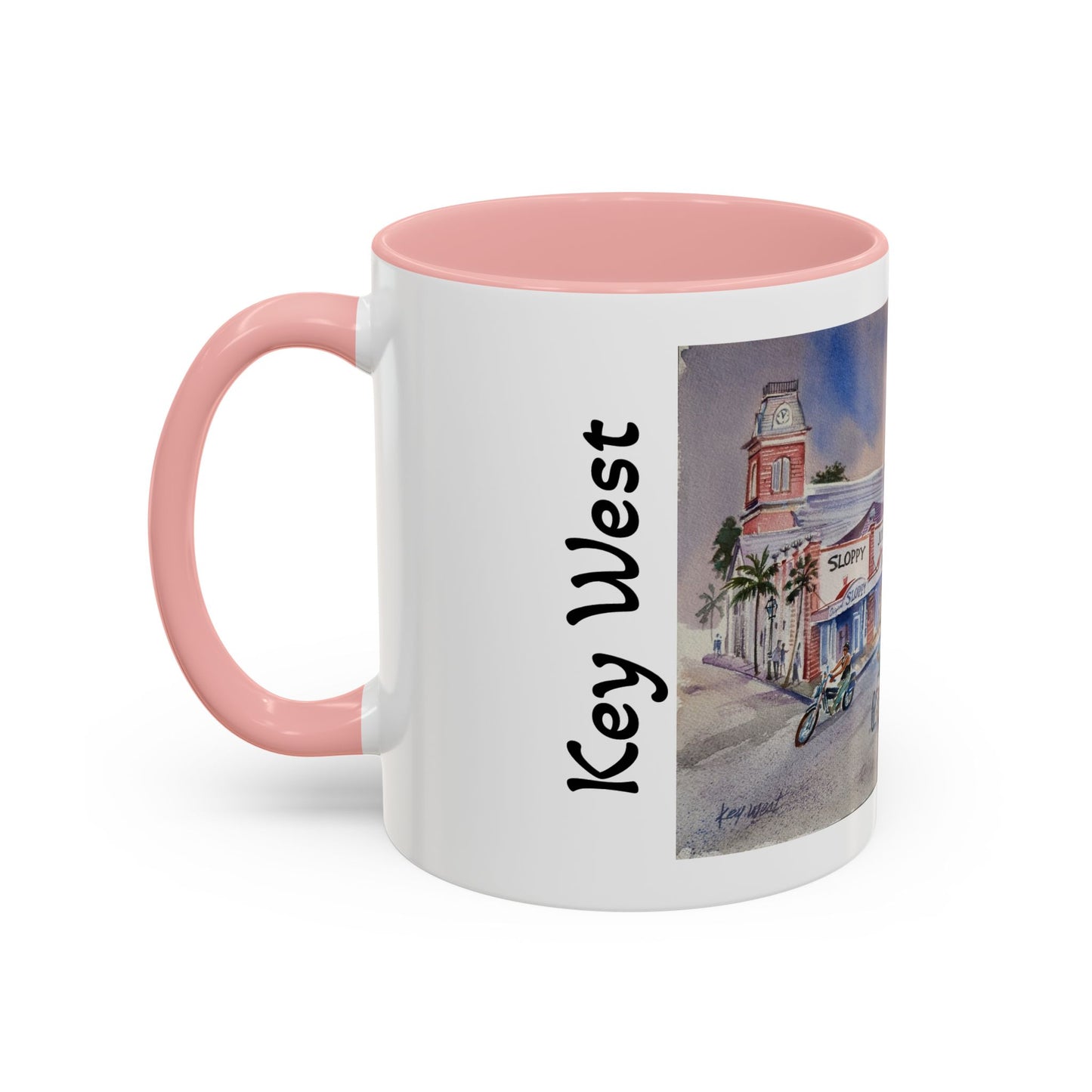 Sloppy Joe's Bar, Key West in an Original Watercolor on Accent Coffee Mug (11oz)