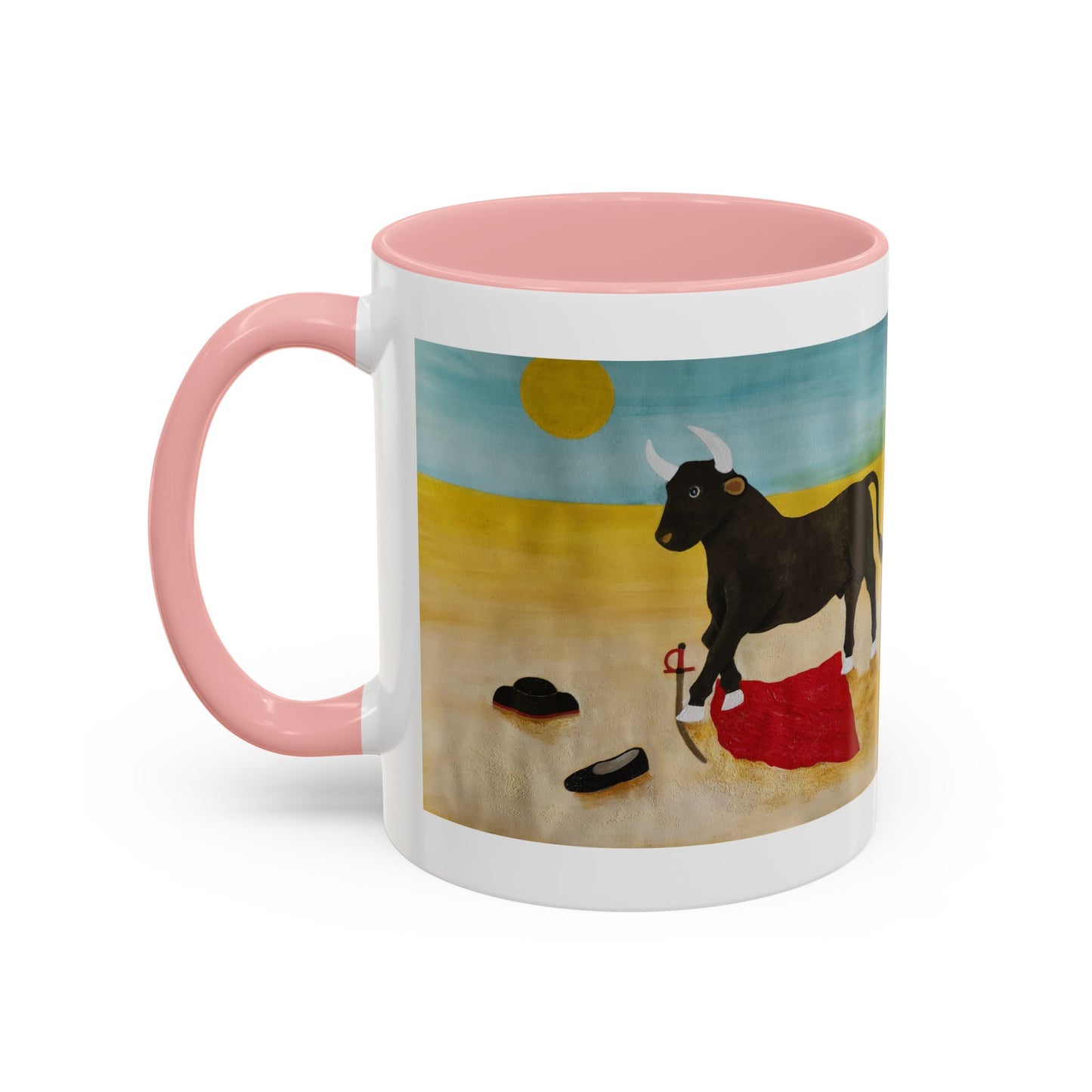 'Sometimes The Bull Wins' Original Watercolor on Coffee Mug (11oz)