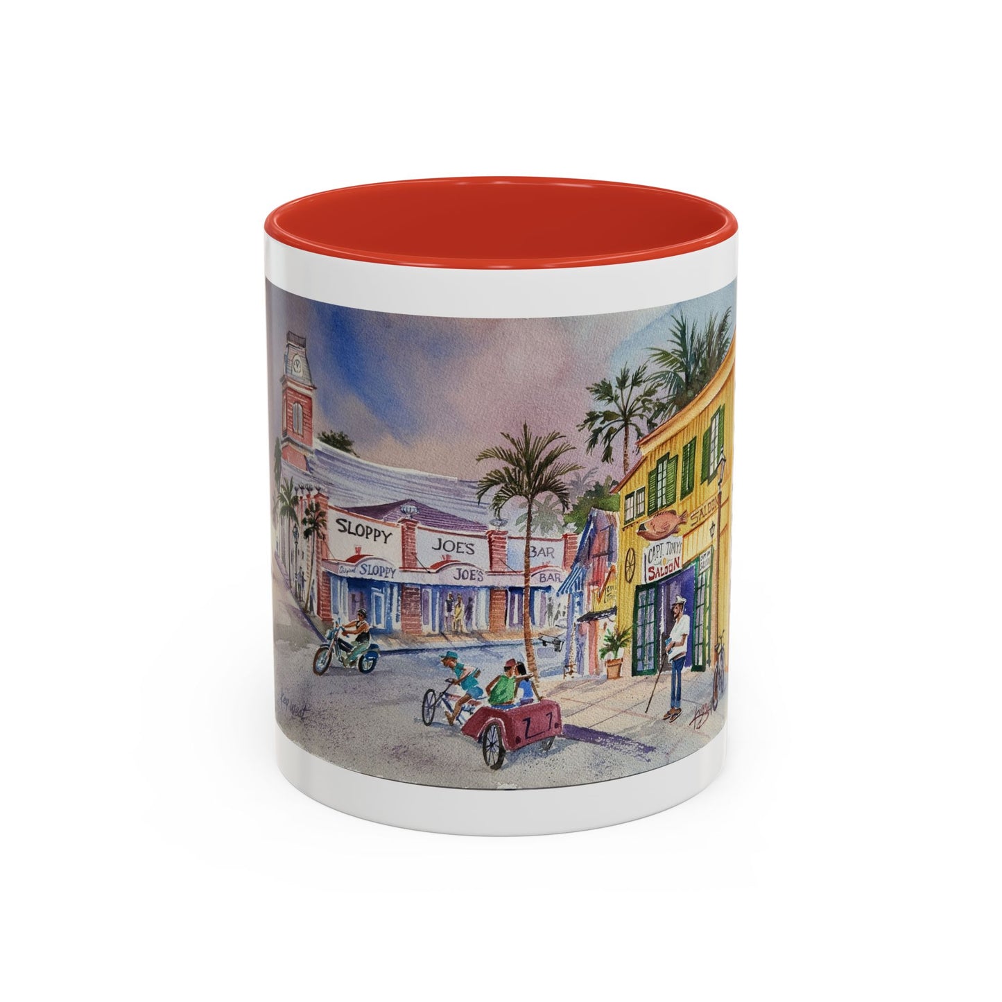 Sloppy Joe's Bar, Key West in an Original Watercolor on Accent Coffee Mug (11oz)