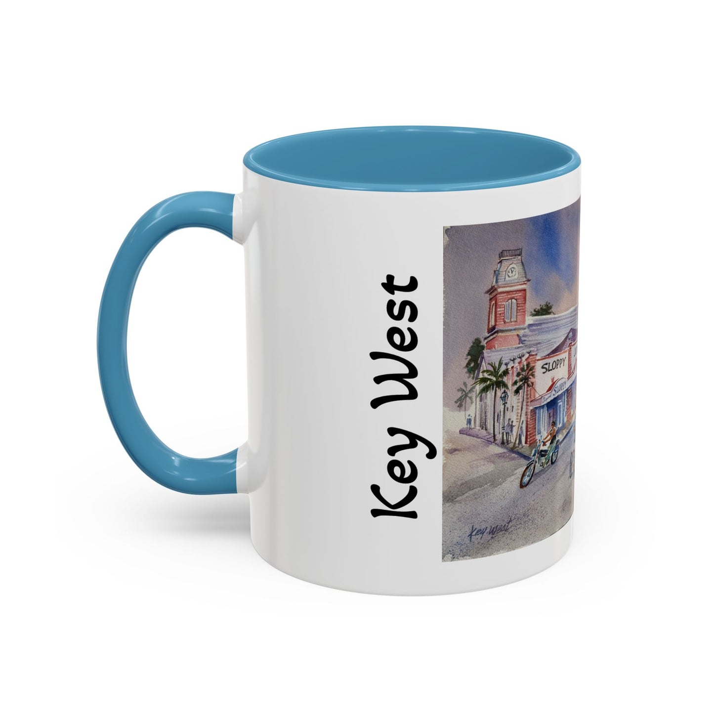 Sloppy Joe's Bar, Key West in an Original Watercolor on Accent Coffee Mug (11oz)