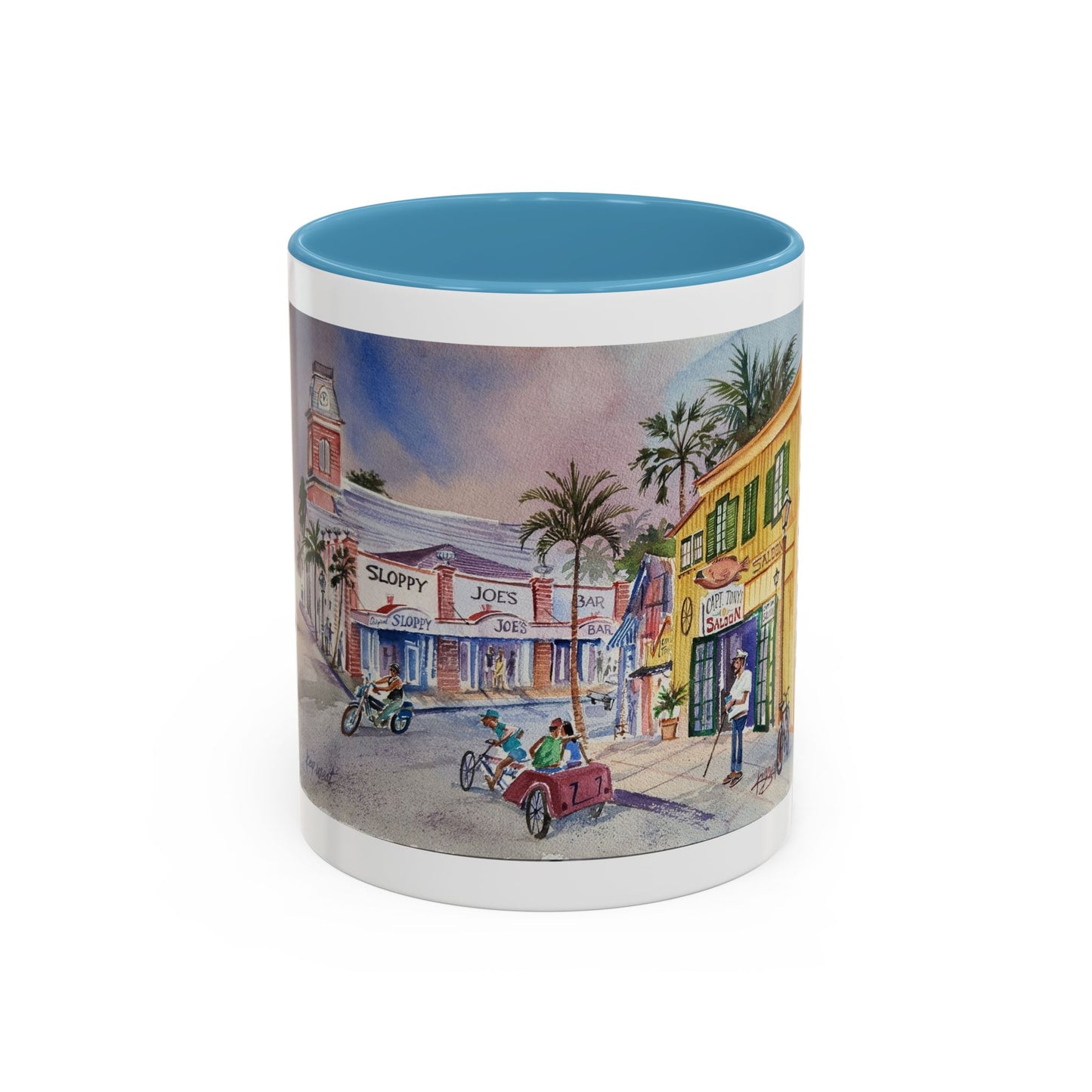Sloppy Joe's Bar, Key West in an Original Watercolor on Accent Coffee Mug (11oz)