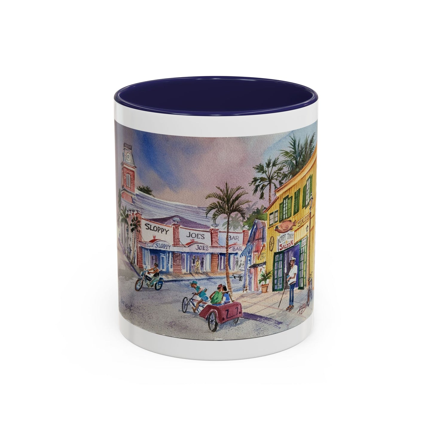 Sloppy Joe's Bar, Key West in an Original Watercolor on Accent Coffee Mug (11oz)