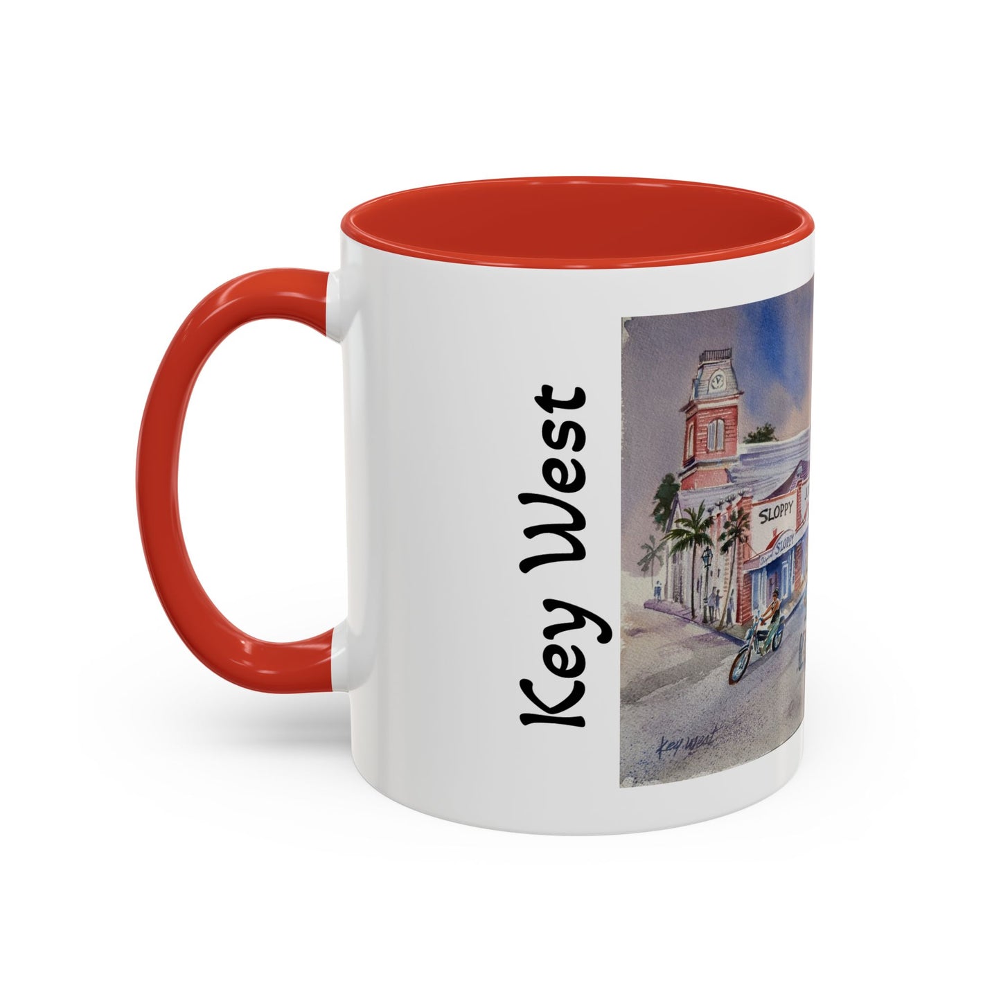 Sloppy Joe's Bar, Key West in an Original Watercolor on Accent Coffee Mug (11oz)
