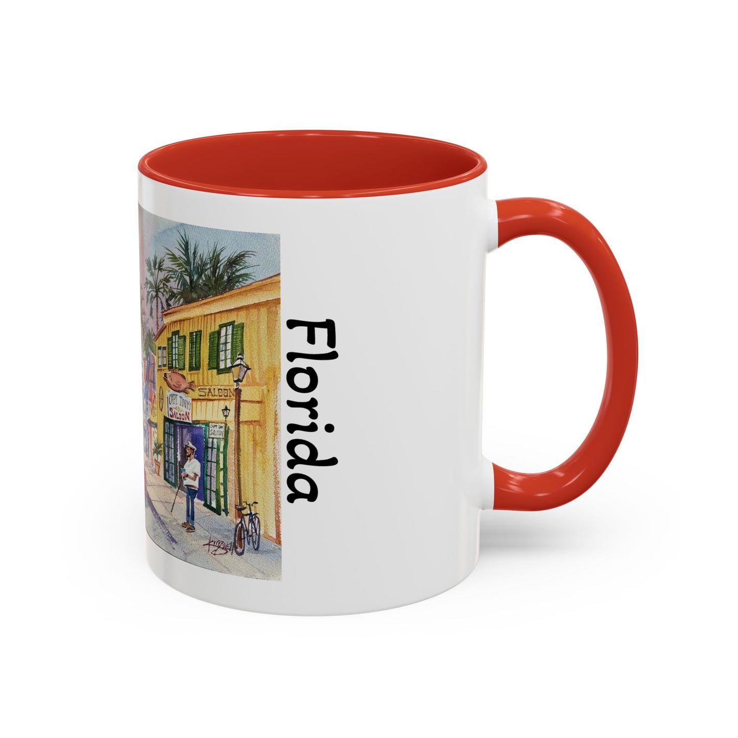 Sloppy Joe's Bar, Key West in an Original Watercolor on Accent Coffee Mug (11oz)
