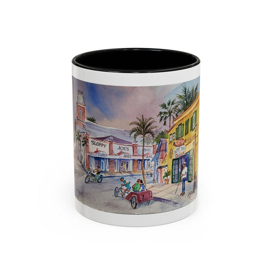 Sloppy Joe's Bar, Key West in an Original Watercolor on Accent Coffee Mug (11oz)