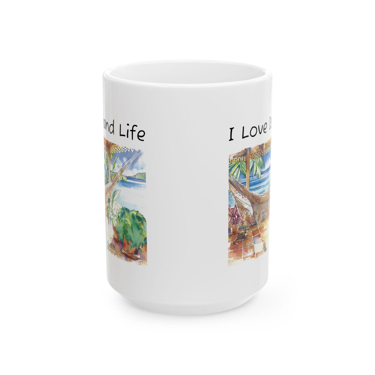 Mug - Island Hammock Relaxation Ceramic Mug (15oz)