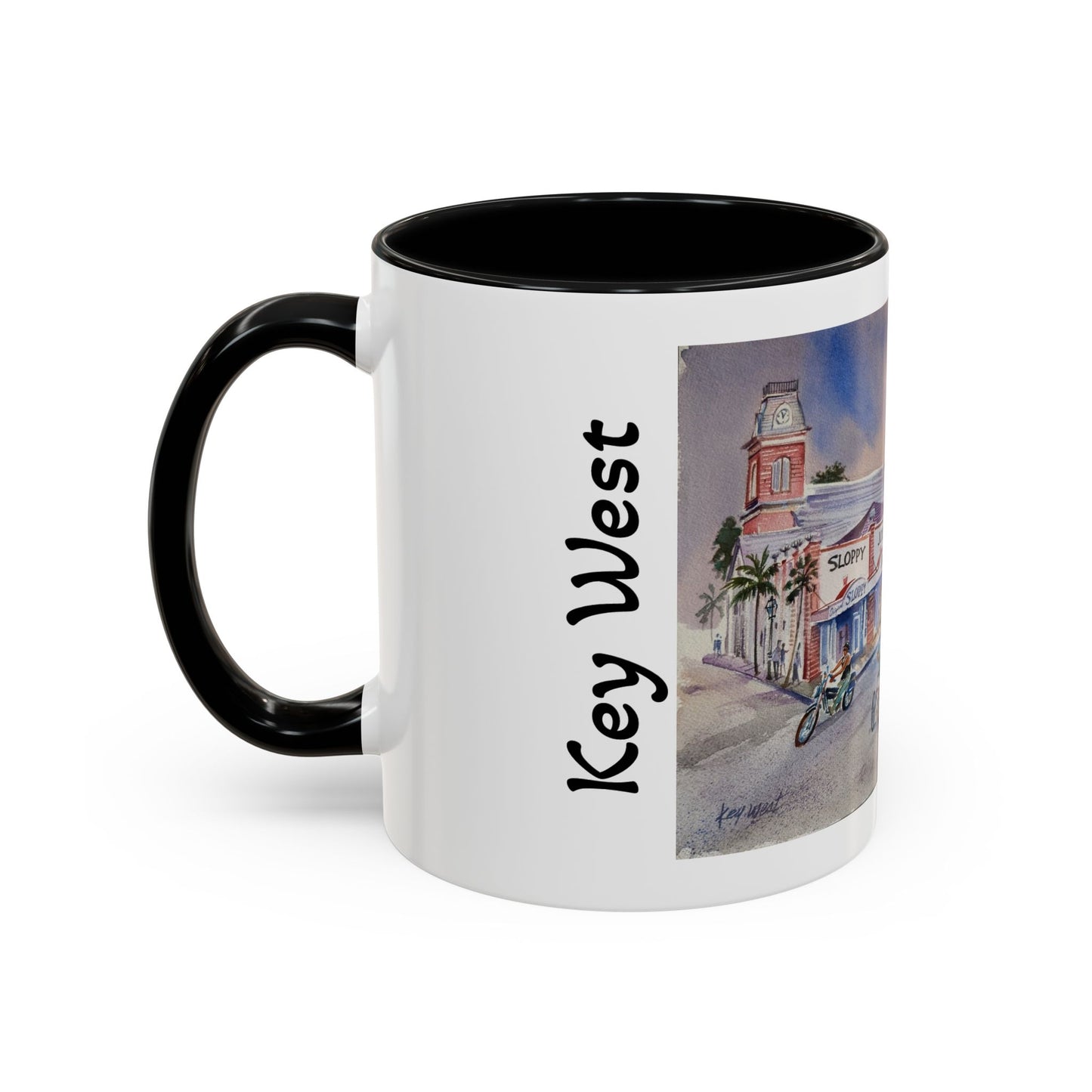 Sloppy Joe's Bar, Key West in an Original Watercolor on Accent Coffee Mug (11oz)