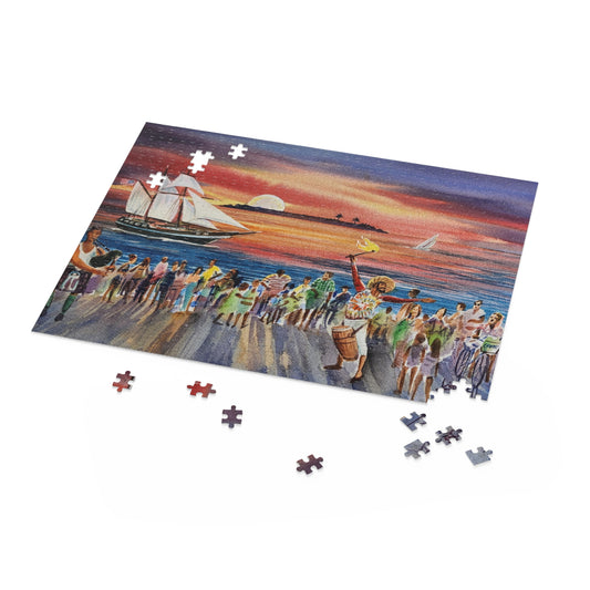 Puzzle (500-Piece) - Sunset on Mallory Square Key West FL