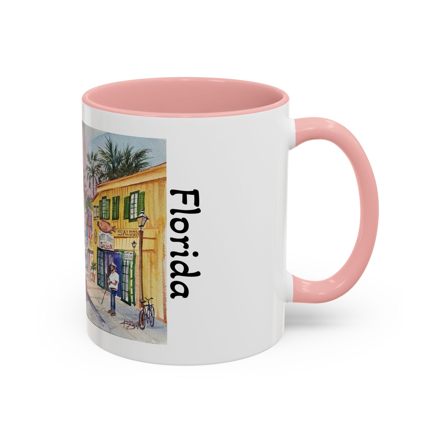 Sloppy Joe's Bar, Key West in an Original Watercolor on Accent Coffee Mug (11oz)